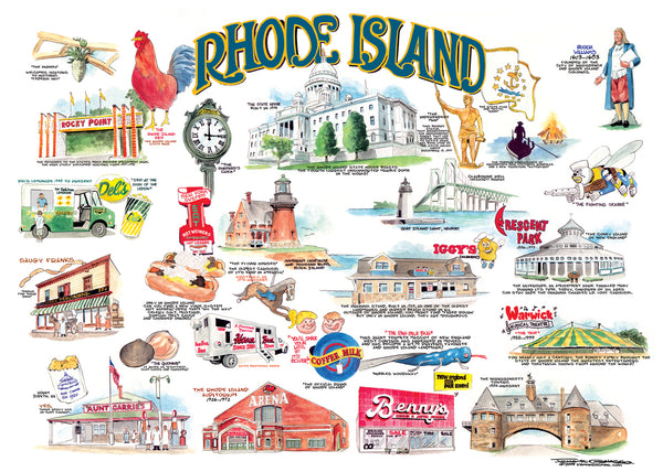 Frankie Galasso's Rhode Island Icons Postcard